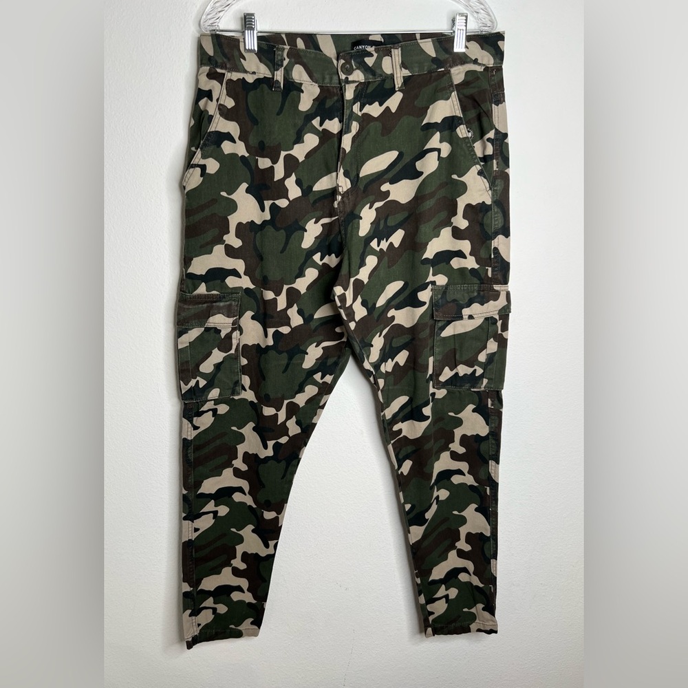 Canyon Club Men Camouflage Green Cargo Pants Modern Fit Size 36X32